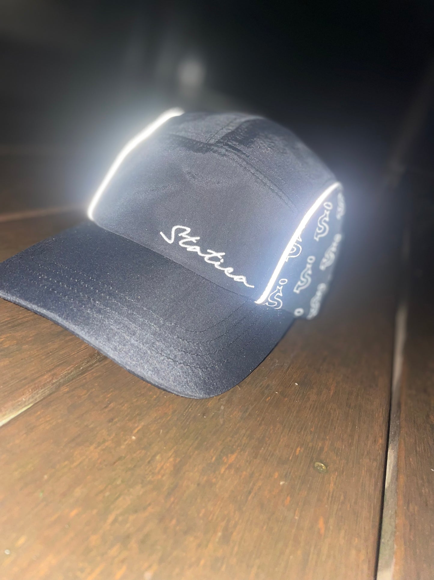 Black reflective cap