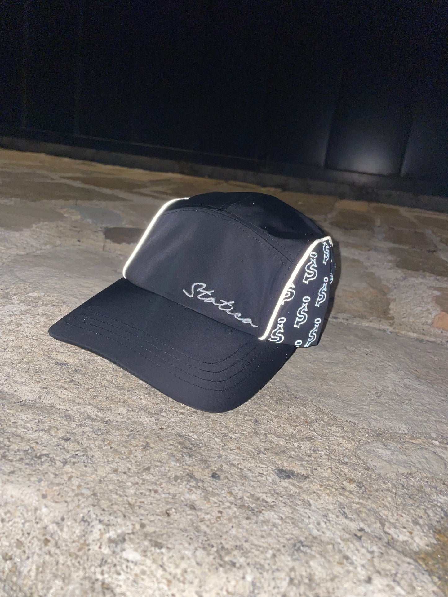 Black reflective cap