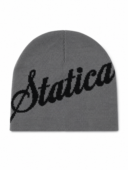 Black and grey reversible beanie